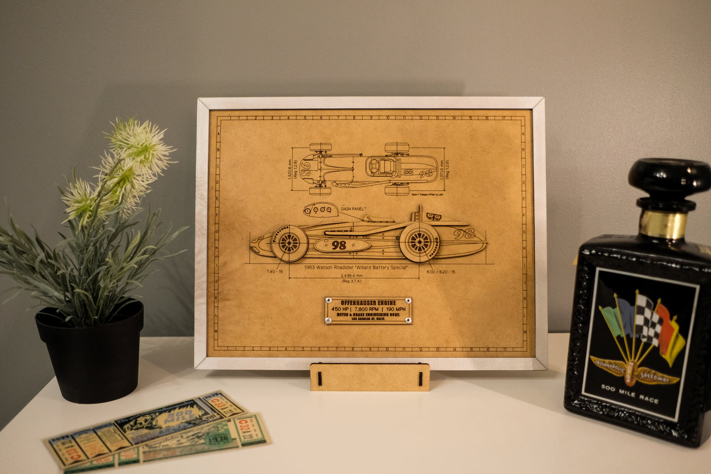 Indy 500 3D wood art – Indianapolis Motor Speedway® decor by PayneCraft