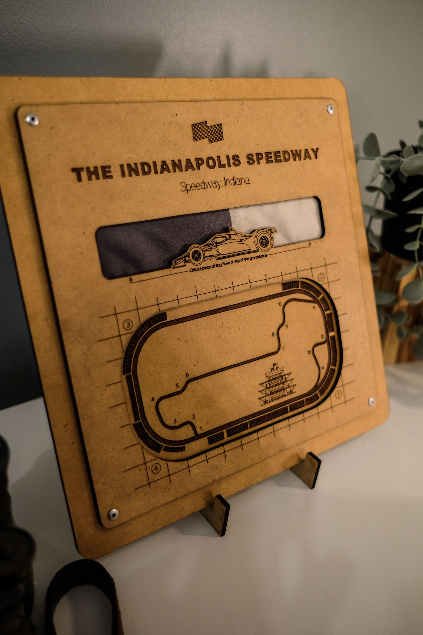 Indy 500 3D wood art – Indianapolis Motor Speedway decor by PayneCraft