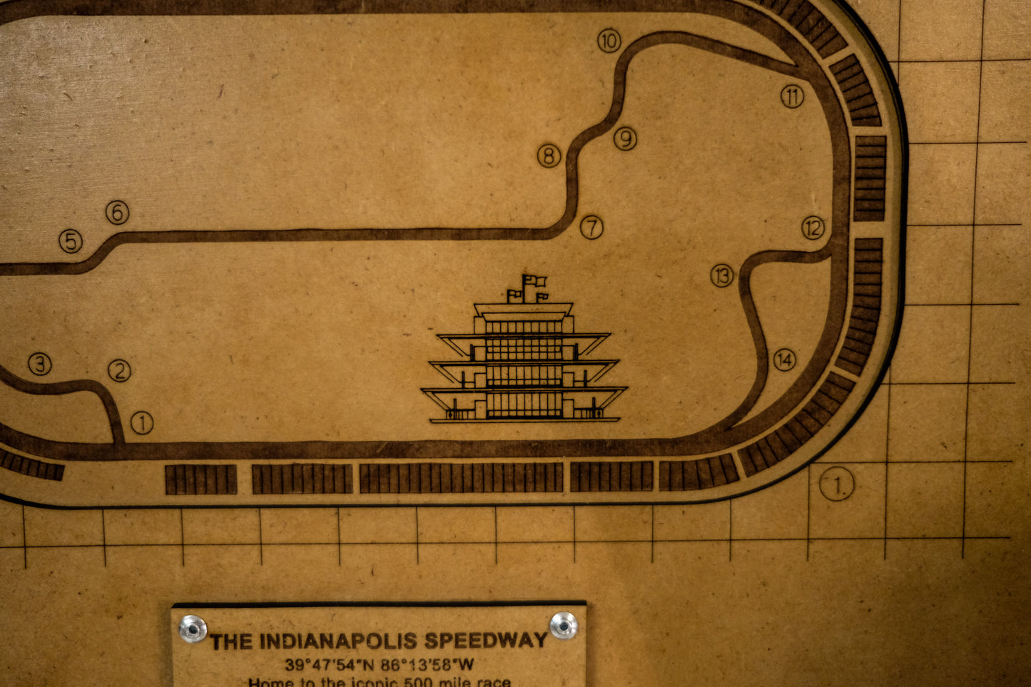 Indy 500 3D wood art – Indianapolis Motor Speedway decor by PayneCraft