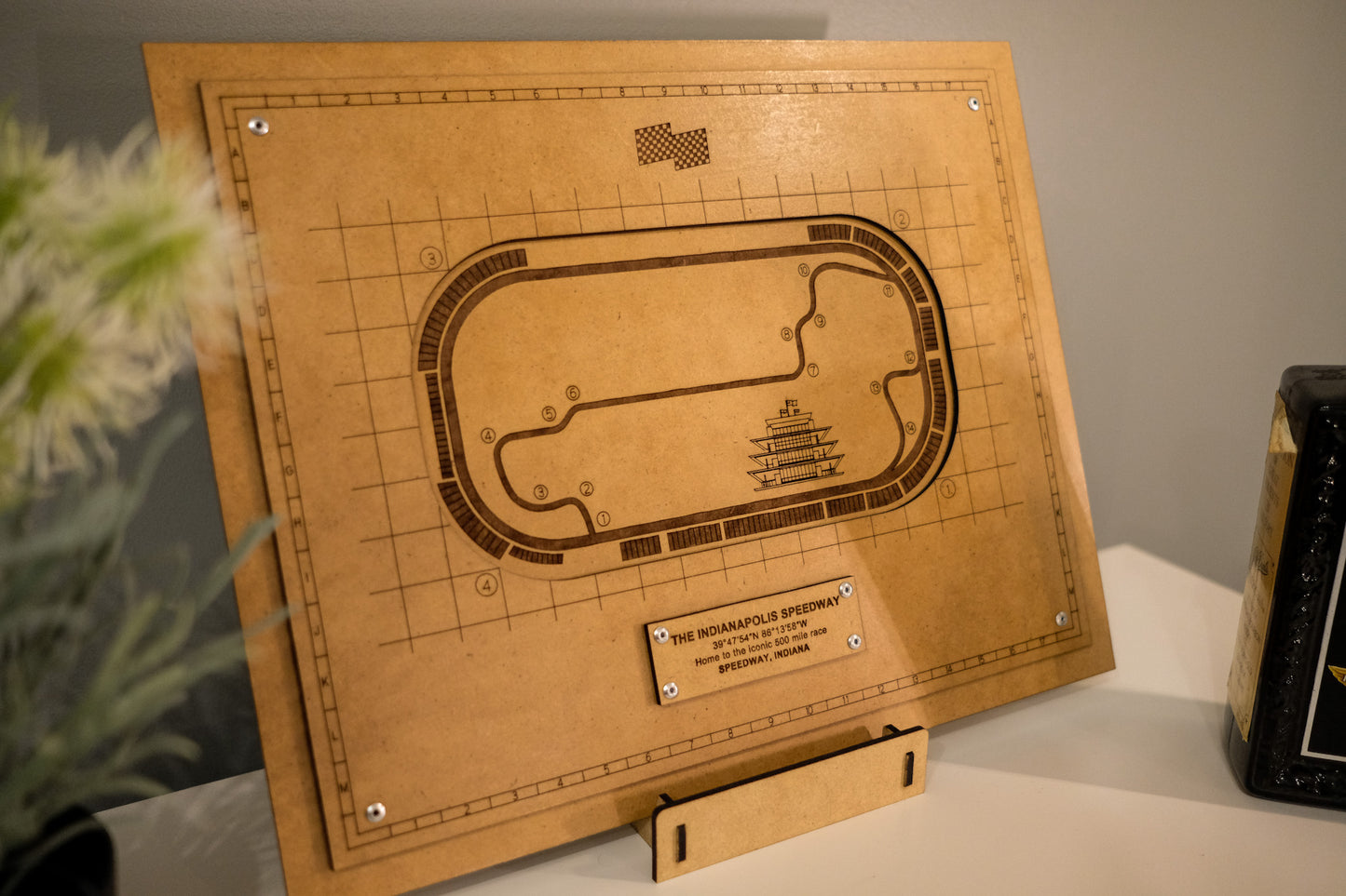 Indy 500 3D wood art – Indianapolis Motor Speedway decor by PayneCraft