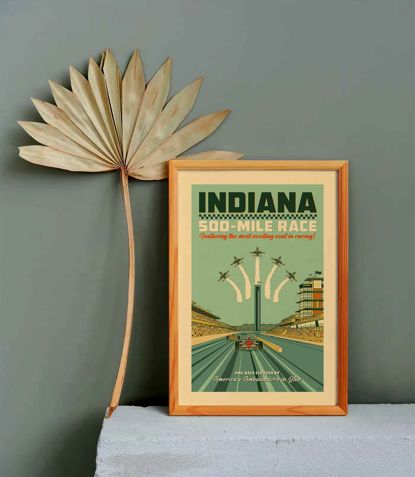 Indy 500 art print – Indianapolis Motor Speedway vintage racing poster by PayneCraft