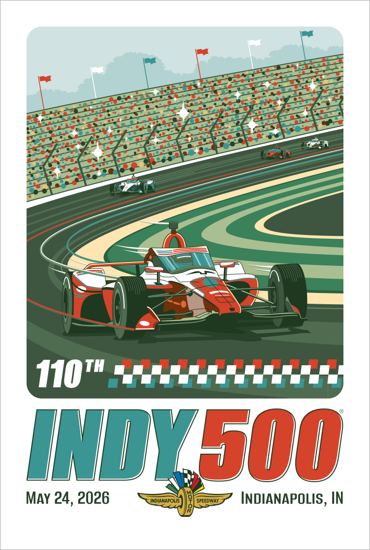 2026 Indianapolis 500® Officially Licensed Limited-Edition Retro Art Print