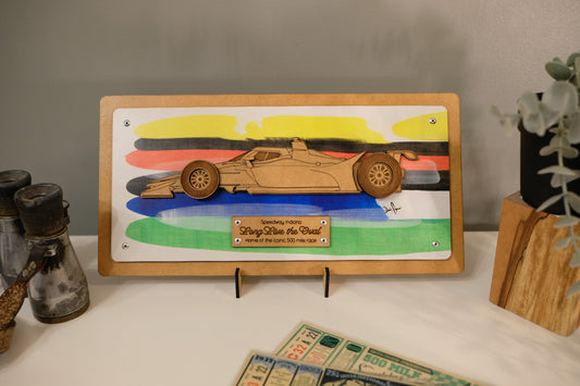 Indy 500 3D wood art – Indianapolis Motor Speedway decor by PayneCraft
