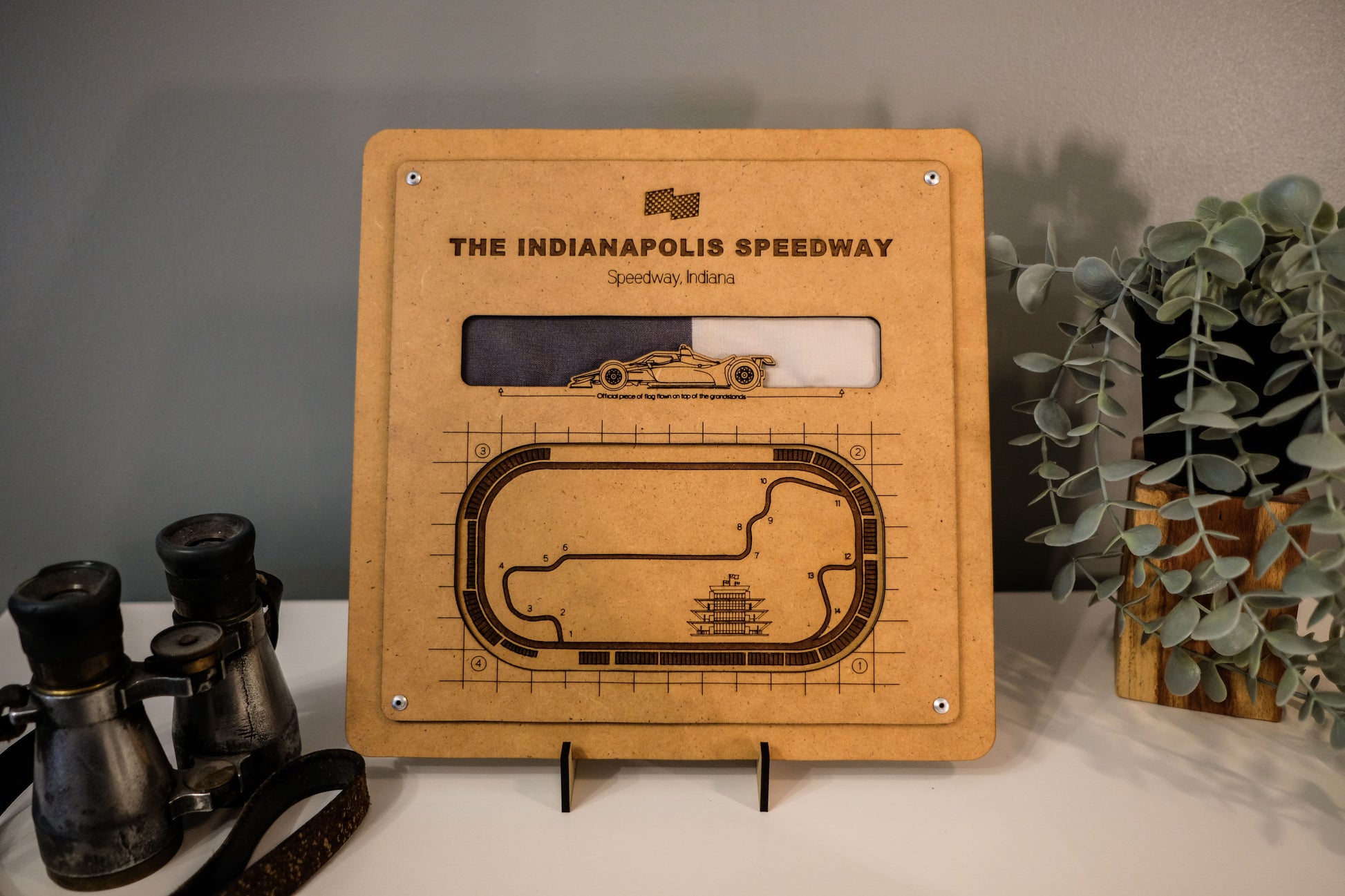 Indy 500 3D wood art – Indianapolis Motor Speedway decor by PayneCraft