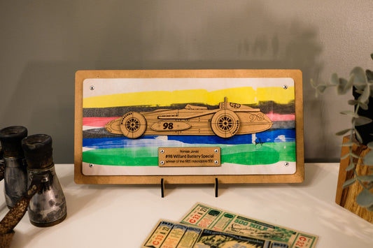Indy 500 3D wood art – Indianapolis Motor Speedway decor by PayneCraft