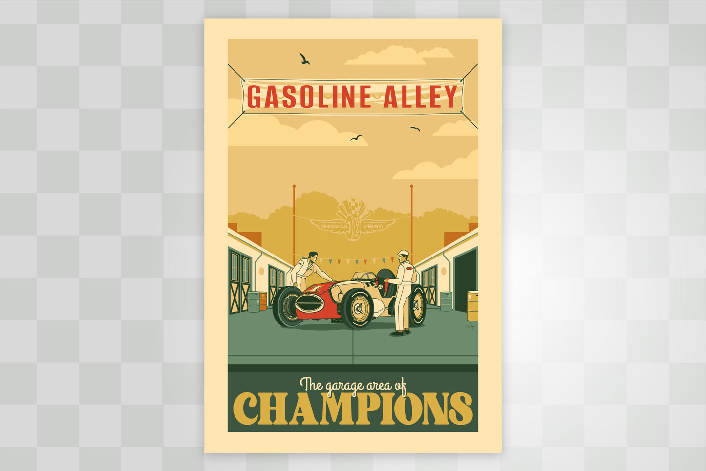 Indy 500 art print – Indianapolis Motor Speedway® vintage racing poster by PayneCraft