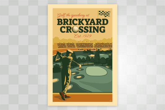Indy 500 art print – Indianapolis Motor Speedway vintage racing poster by PayneCraft