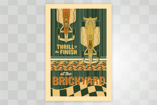 Indy 500 art print – Indianapolis Motor Speedway vintage racing poster by PayneCraft