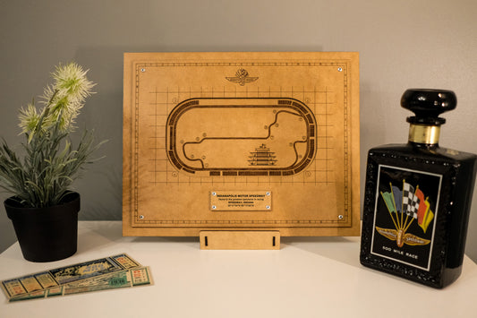 Indianapolis Motor Speedway® - 3D Track Map Woodcraft Art Display