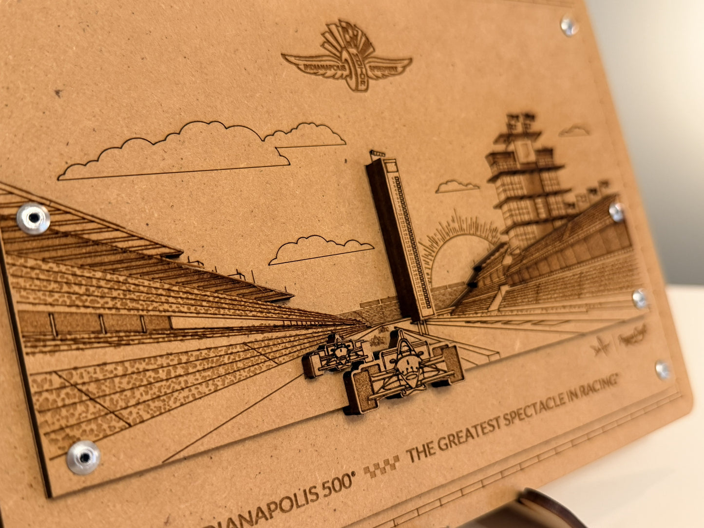 Indianapolis Motor Speedway® Woodcraft Art Display - Made to Order