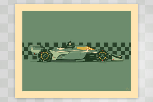 Indy 500 art print – Indianapolis Motor Speedway vintage racing poster by PayneCraft