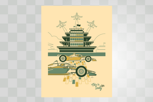 Indy 500® Pagoda Art - Racing Art Print