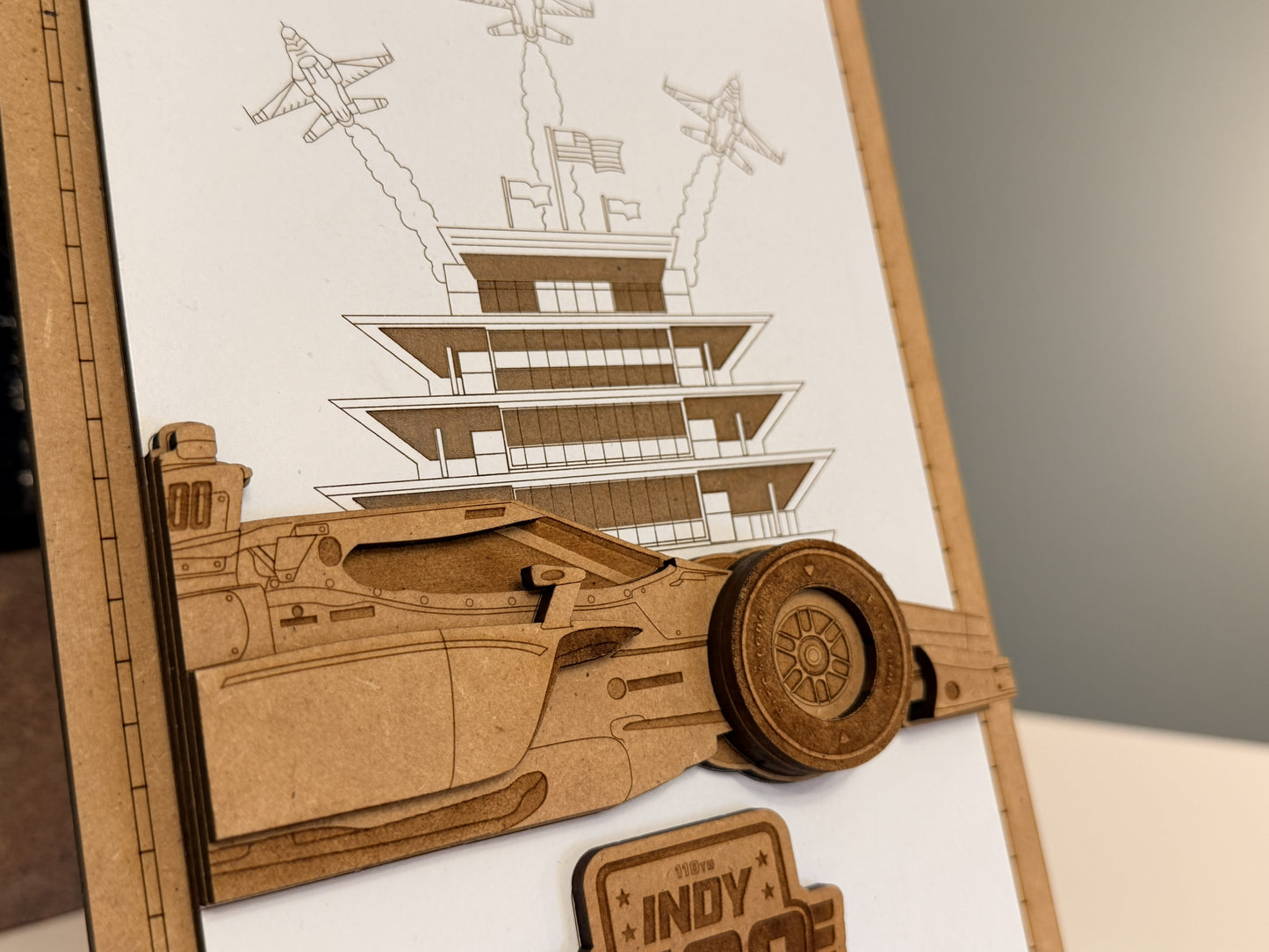 2026 - 110th Indianapolis Motor Speedway® - Pagoda Flyover - Woodcraft Art Display