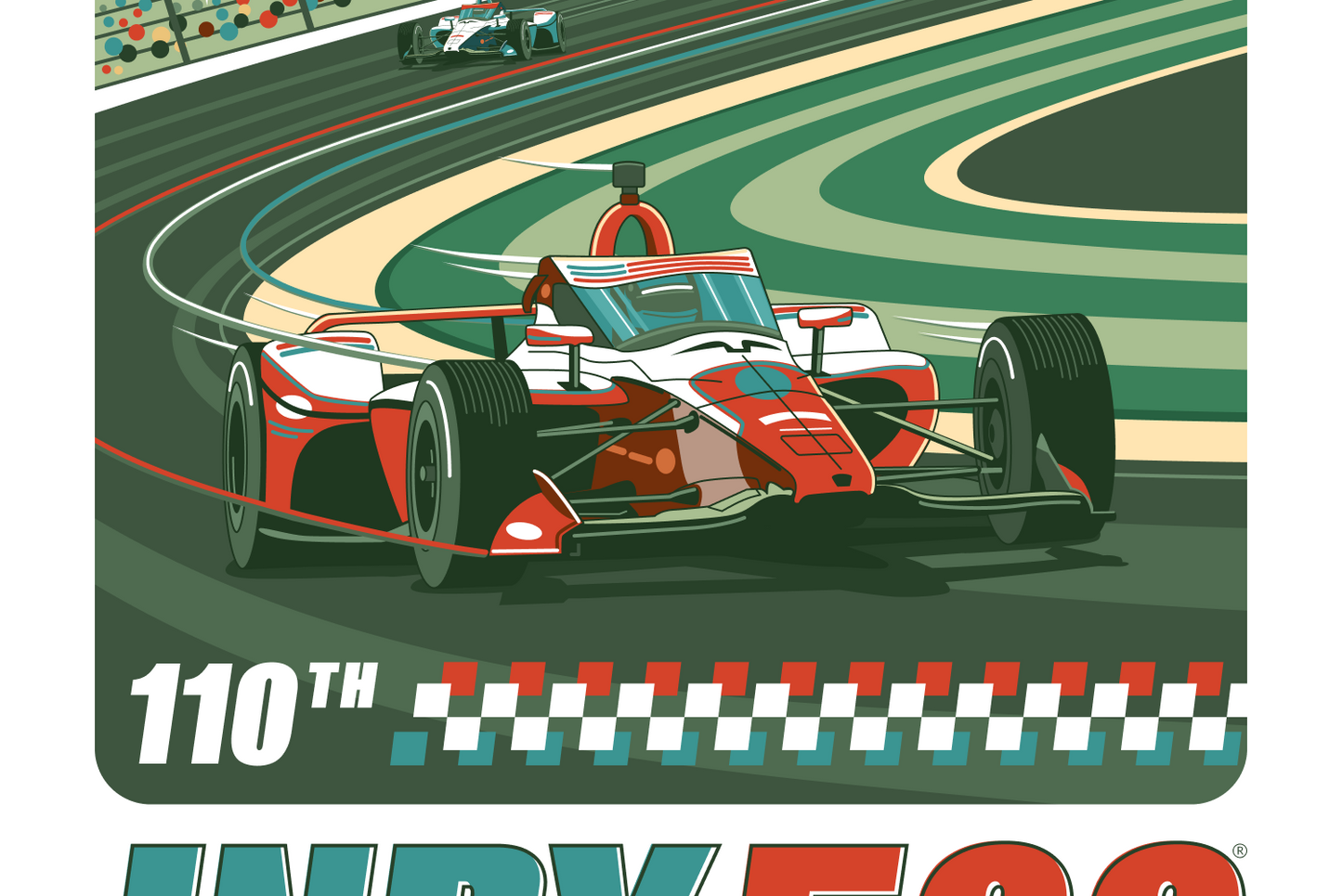 2026 Indianapolis 500® Officially Licensed Limited-Edition Retro Art Print