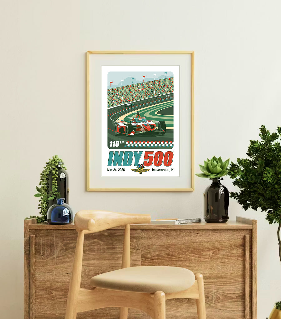 2026 Indianapolis 500® Officially Licensed Limited-Edition Retro Art Print